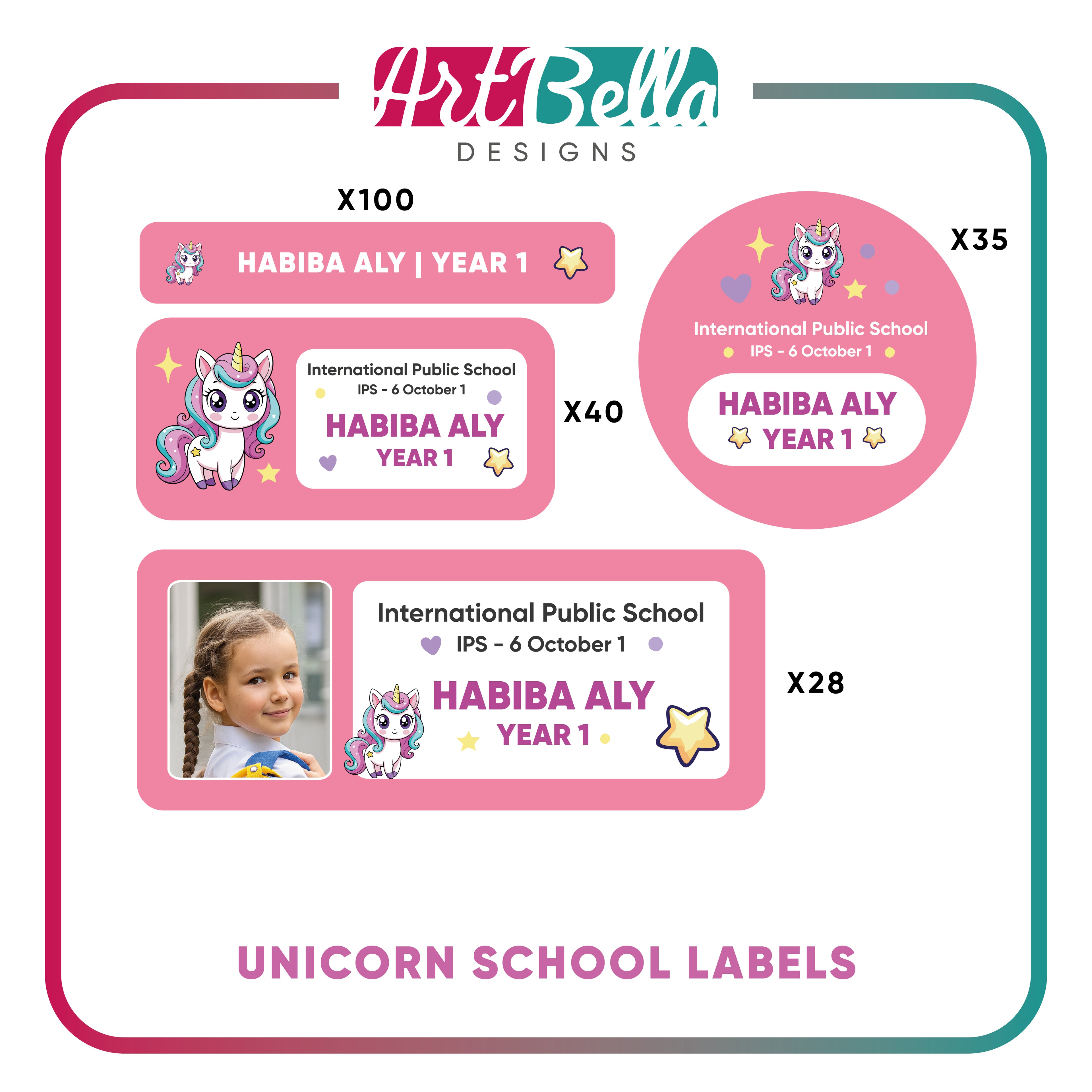 Mermaid School Labels